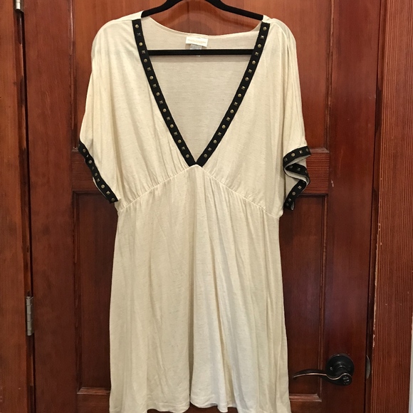 Tan dress with studs - Picture 1 of 5